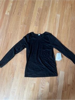 Zimmerli Sea Island cotton black long sleeve shirt small